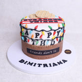 DD.23.c FRIENDS - Adult Birthday Cake - WILTON PATISSERIE